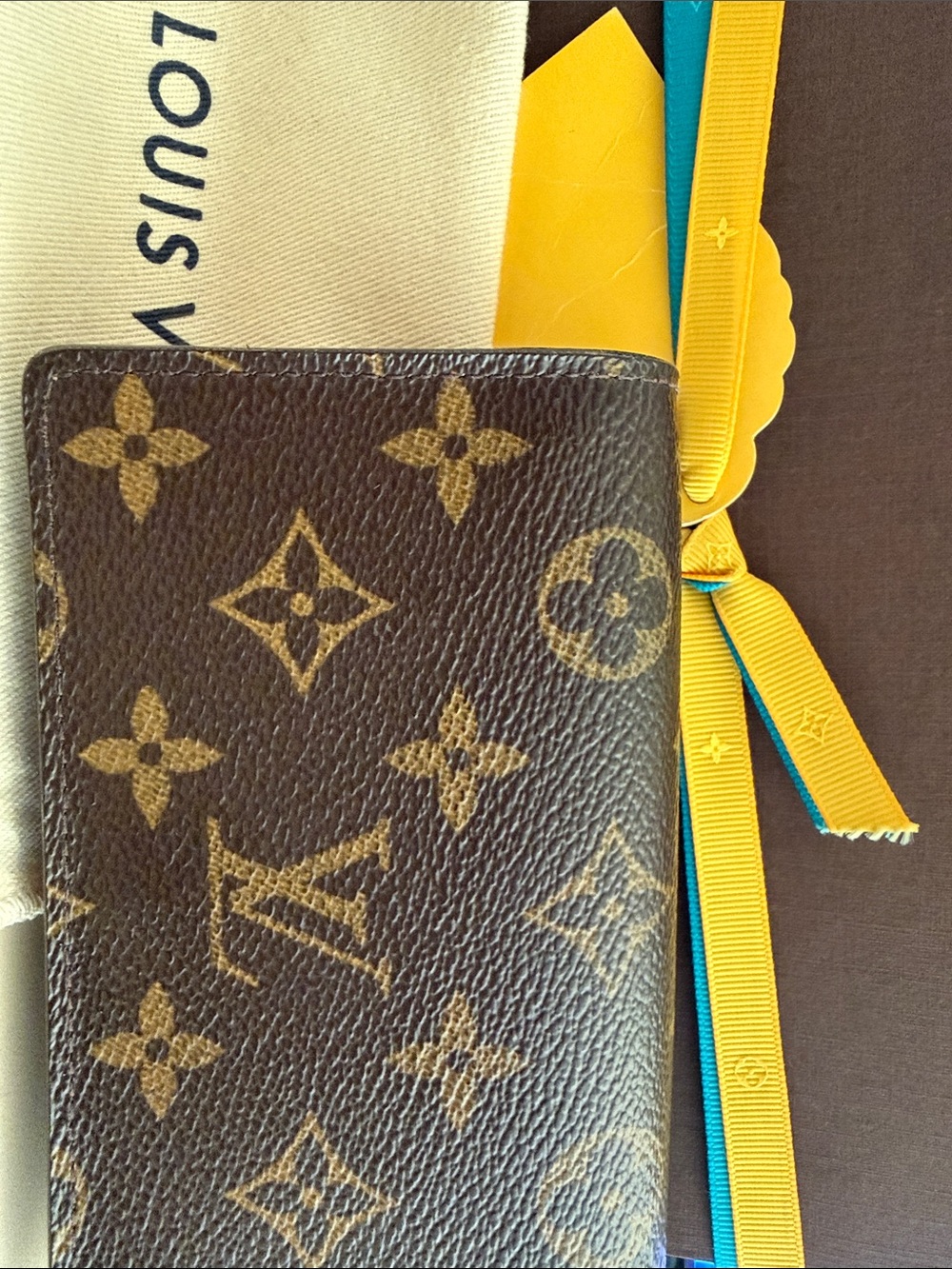 Louis Vuitton Monogram Canvas Wallet in Brown and Gold